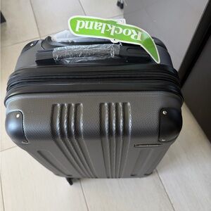 Rockland London Hardside Spinner Wheel Luggage, Grey, Carry-On 20-Inch